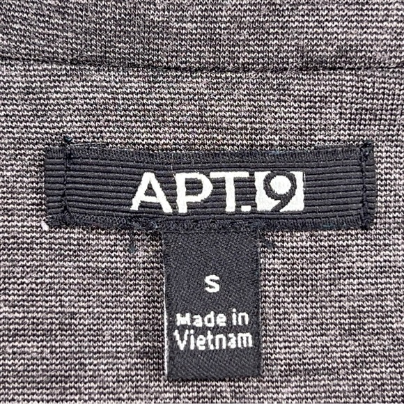 Small Apt 9 Dark Grey Tunic Blazer Style Top Button Closure Office Classic - Picture 11 of 13